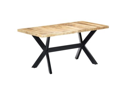 Jídelní stůl 160 x 80 x 75 cm masivní hrubé mangovníkové dřevo 247433