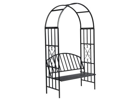 Zahradní růžový oblouk s lavičkou 40545