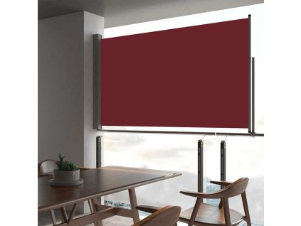 Zatahovací boční markýza / zástěna 140 x 300 cm červená 48348