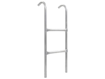 2stupínkový žebřík k trampolíně ocel stříbrný 72 cm 92408