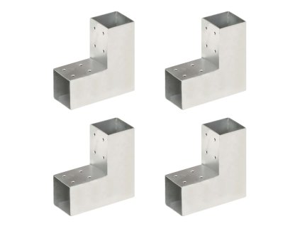 Trámová spojka 4 ks ve tvaru L pozinkovaný kov 71 x 71 mm 145454