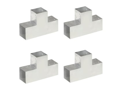 Trámová spojka 4 ks ve tvaru T pozinkovaný kov 101 x 101 mm 145480