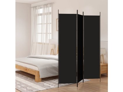 3dílný paraván bílý 150x200 cm textil 350181