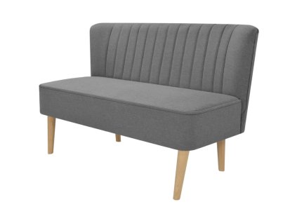 Pohovka textil 117 x 55,5 x 77 cm světle šedá 244070