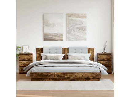 Noční stolky 2 ks kouřový dub 40x35x62,5 cm kompozitní dřevo 815172