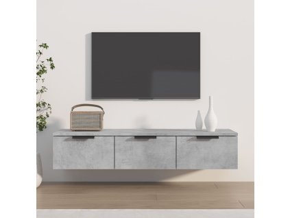 Nástěnná skříňka betonově šedá 102x30x20 cm kompozitní dřevo 811407