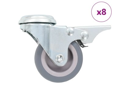 8 ks otočná kolečka s otvorem pro šroub 50 mm 277846
