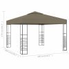 Zahradní altán 3 x 3 m taupe 180 g/m² 312228