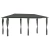 Altán s krytými sloupky 2,98 x 5,3 x 2,59m antracitový 160 g/m² 313619