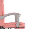 Polohovací kancelářská židle růžová umělá kůže 349701