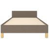 Rám postele s čelem bez matrace taupe 80x200 cm textil 347371