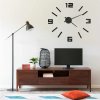 3D Nástěnné hodiny moderní design černé 100 cm XXL 325156