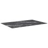 Stolní deska černá 100x62 cm 8 mm tvrzené sklo mramorový design 322275