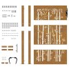 Zahradní brána 100 x 150 cm corten ocel bambusový design 153241