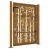 Zahradní brána 100 x 150 cm corten ocel bambusový design 153241