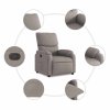 Polohovací křeslo taupe textil 373418