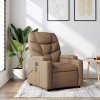 Masážní polohovací křeslo hnědé textil 372457