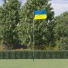 Vlajka Ukrajiny a stožár 5,55 m hliník 3210074