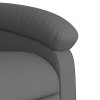 Zvedací polohovací křeslo tmavě šedé textil 3203979