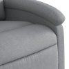 Elektrické zvedací polohovací křeslo světle šedé textil 3204188