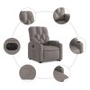 Elektrické zvedací polohovací křeslo taupe textil 3204742
