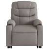 Zvedací masážní polohovací křeslo taupe textil 3206661