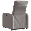 Elektrické zvedací polohovací křeslo taupe textil 3206724