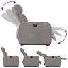 Elektrické zvedací polohovací křeslo taupe textil 3206724