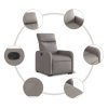 Elektrické zvedací polohovací křeslo taupe textil 3206724