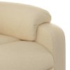 Zvedací polohovací křeslo krémové textil 3204833
