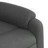 Zvedací polohovací křeslo tmavě šedé textil 3205203