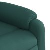 Zvedací polohovací křeslo tmavě zelené textil 3205208