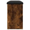 Lavice s botníkem kouřový dub 82 x 32 x 50 cm kompozitní dřevo 835107