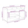 Lavice s botníkem dub sonoma 82 x 32 x 45,5 cm kompozitní dřevo 835028