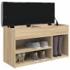 Lavice s botníkem dub sonoma 82 x 32 x 45,5 cm kompozitní dřevo 835028
