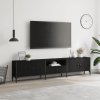 TV skříňka černá 200 x 25 x 44 cm kompozitní dřevo 838988