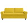 2místná pohovka žlutá 140 cm samet 359535