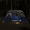 Rodinný stan s LED pro 6 osob světle modrý rychloupínací 94307