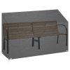 Plachty na zahradní lavice 2 ks 8 oček 190 x 70 x 70/88 cm PE 3155391