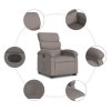 Elektrické zvedací polohovací křeslo taupe textil 3204010
