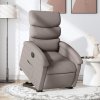 Elektrické zvedací polohovací křeslo taupe textil 3204010