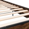 Rám postele kouřový dub 90 x 190 cm kompozitní dřevo a kov 845564