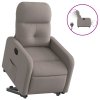 Elektrické zvedací polohovací křeslo taupe textil 3206820