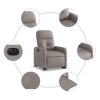 Elektrické zvedací polohovací křeslo taupe textil 3206820