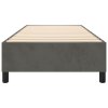 Rám postele s boxspringem tmavě šedá 100 x 200 cm samet 3121103