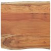 Stolní deska 60 x 60 x 2,5 cm čtverec masivní akácie živá hrana 370618