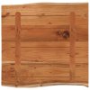 Stolní deska 60 x 60 x 2,5 cm čtverec masivní akácie živá hrana 370618