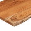 Stolní deska 60 x 60 x 2,5 cm čtverec masivní akácie živá hrana 370618
