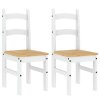 Jídelní židle 2 ks bílé 40 x 46 x 99 cm masivní borové dřevo 4005728