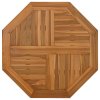 Stolní deska 80 x 80 x 2,5 cm osmihranná masivní teakové dřevo 366666